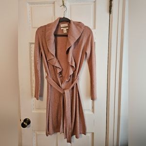 Cynthia Rowley Mauve/dusty rose cashmere wrap sweater in XS. Never worn.